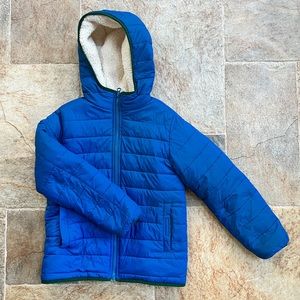 Lands’ End Boys’ Sherpa Lined Puffer Jacket